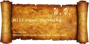 Wilfinger Veronika névjegykártya